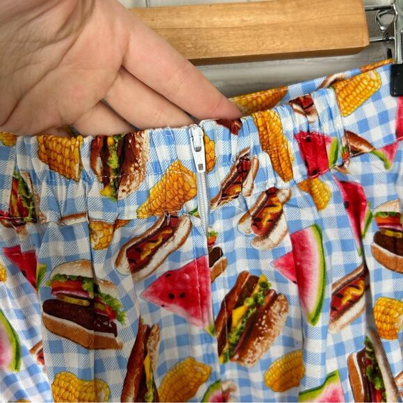 Retrolicious Picnic Summer Barbecue Retro Mod Printed Skirt Size S - Picture 11 of 12